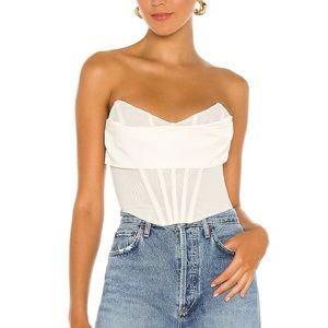 NBD Hailee Bustier Top in Ivory revolve
